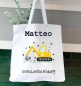 Preview: Baustelle Bagger Radlader Tasche Wechselwäsche Wechselkleidung Name für Kindergarten  Wunschname KITA Kindergarten Einschulung Lüttentüddel®